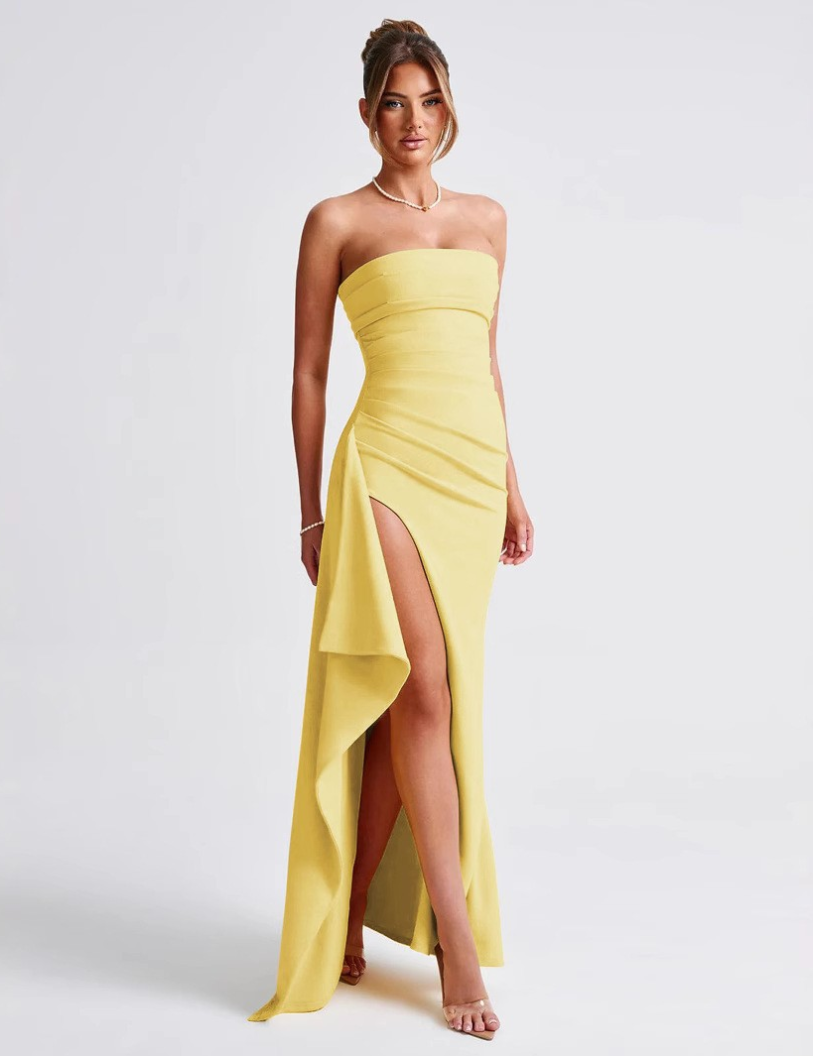 Seraphina Pleated Cutout Gown