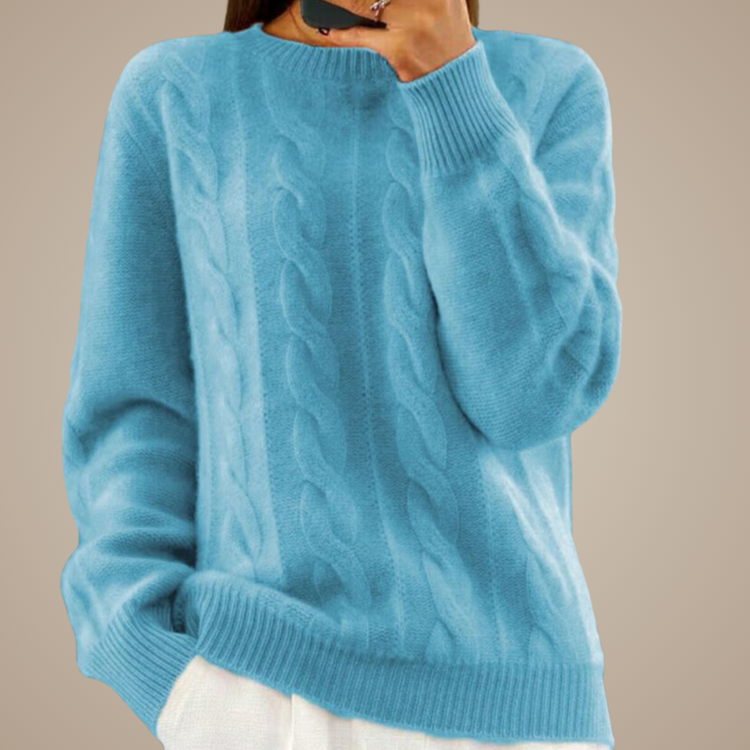 Berry Cable Knit Sweater