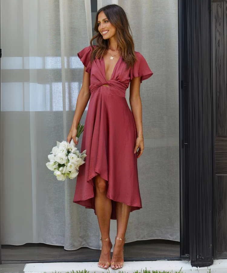 Midnight Breeze Wrap Dress