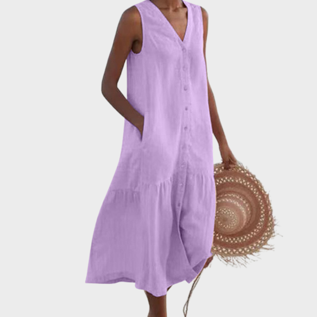 Coral Coastline Dress