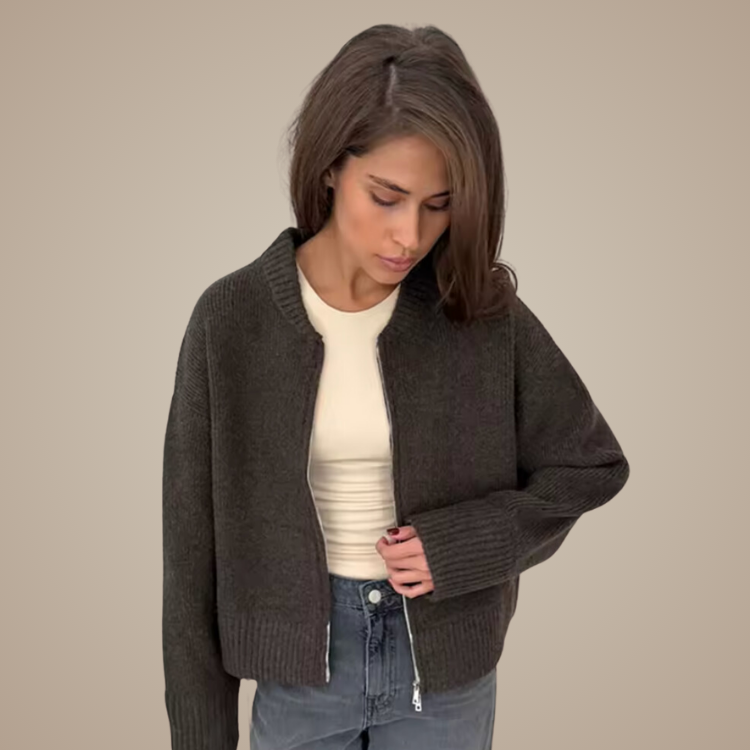 Elena Zip Cardigan