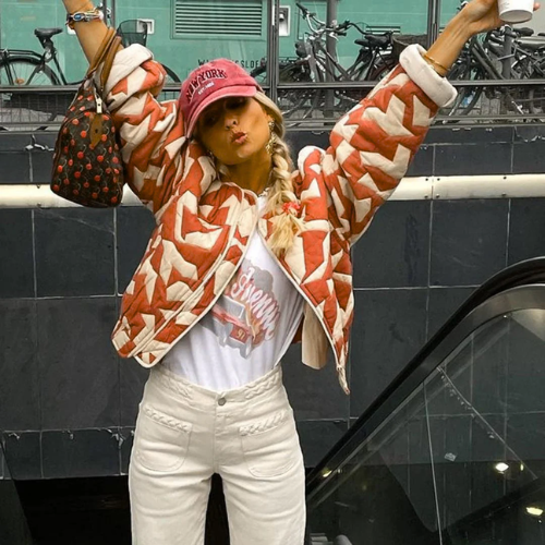 Floral Coastline Quilted Jacket