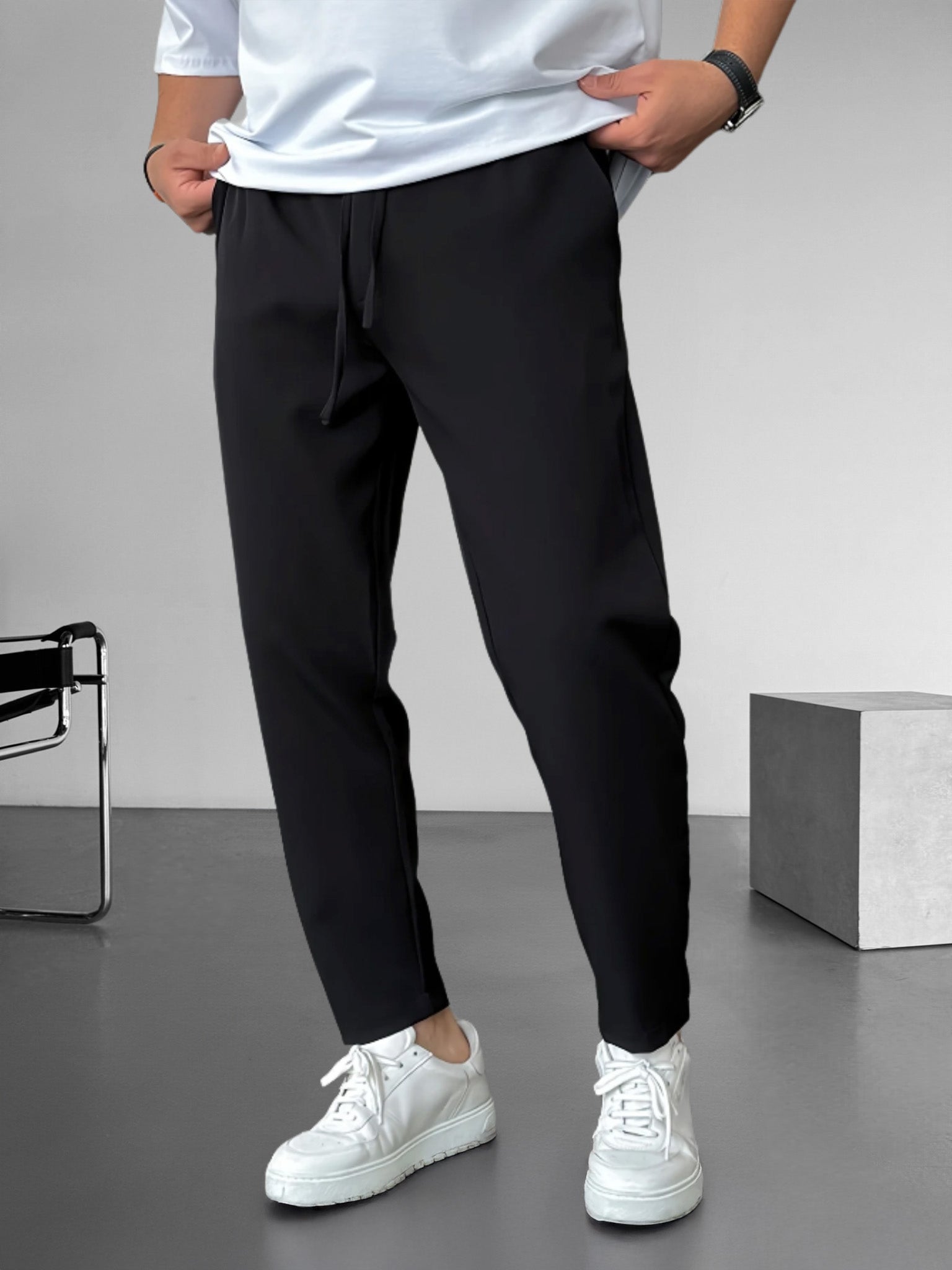 Jason - Essential Tapered Drawstring Trousers