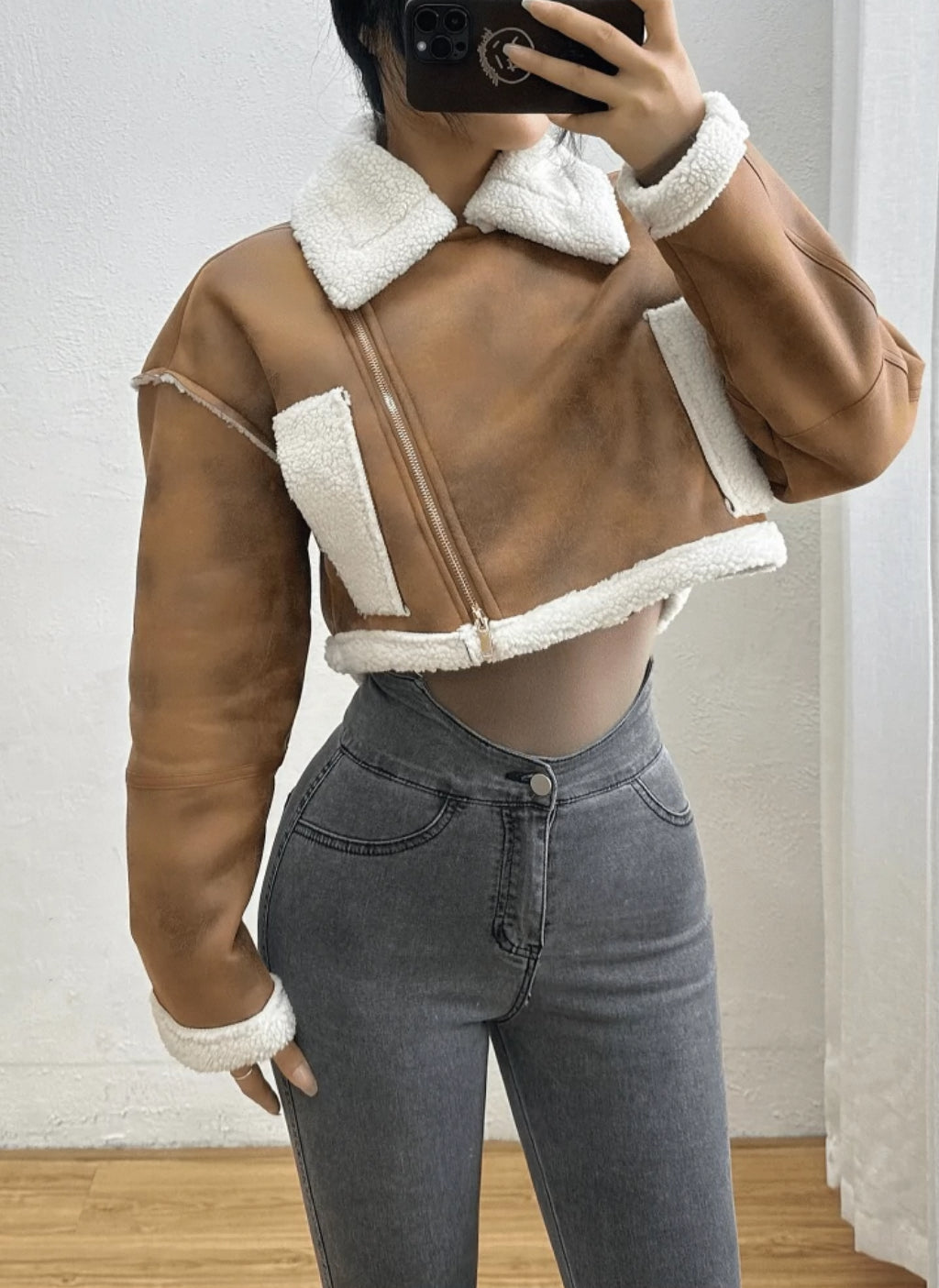 Marissa – Shearling Crop Jacket