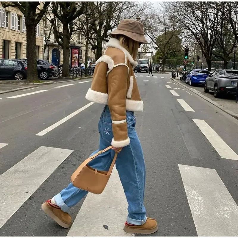 Marissa – Shearling Crop Jacket