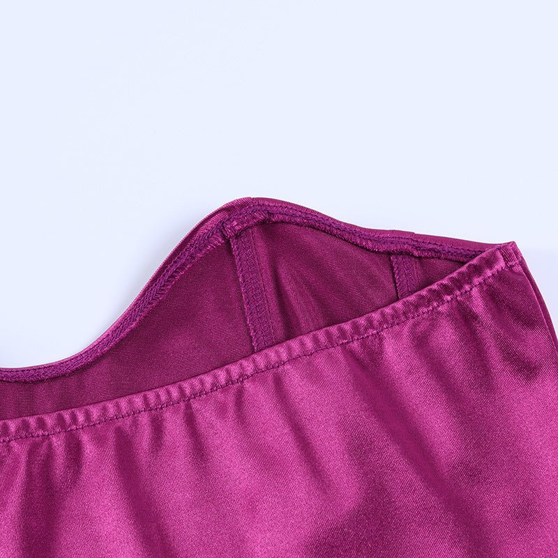 Elise – Satin Orchid Corset Top