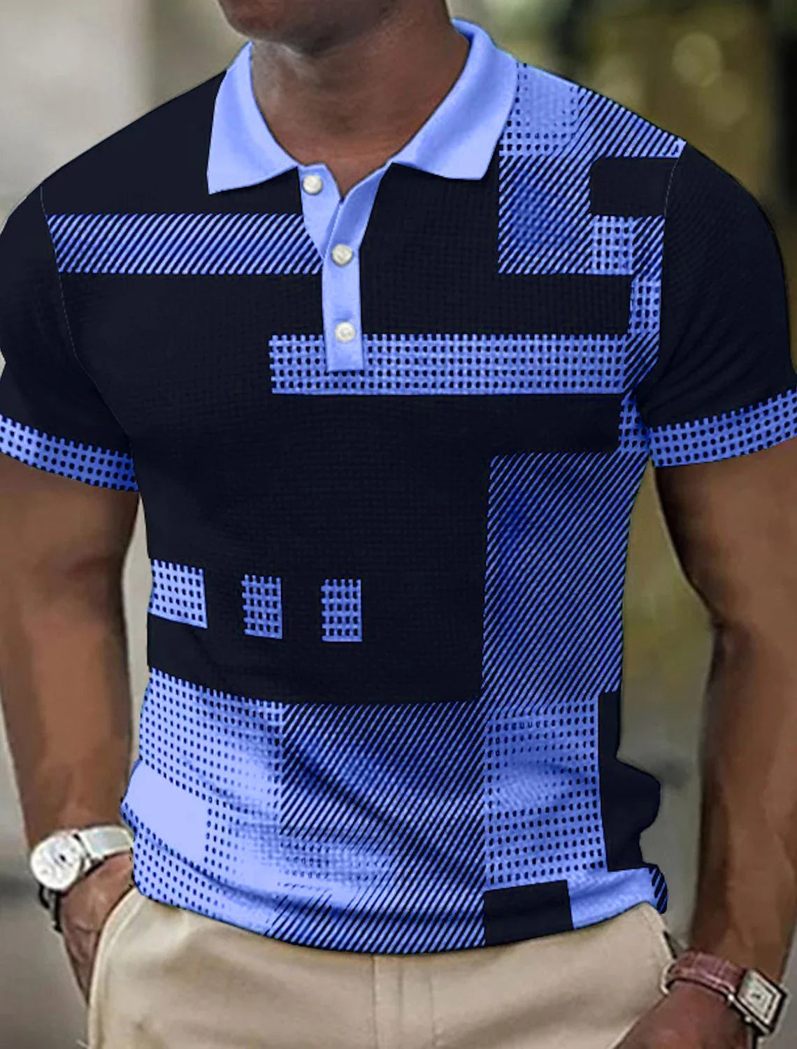 Darius™ – Monochrome Grid Polo