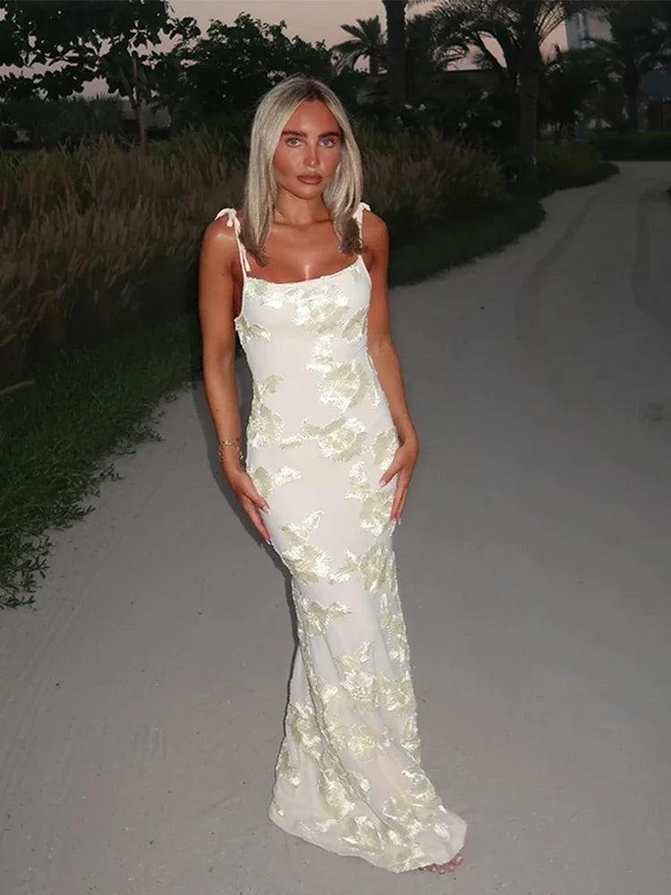 Amelia Floral Lace Gown