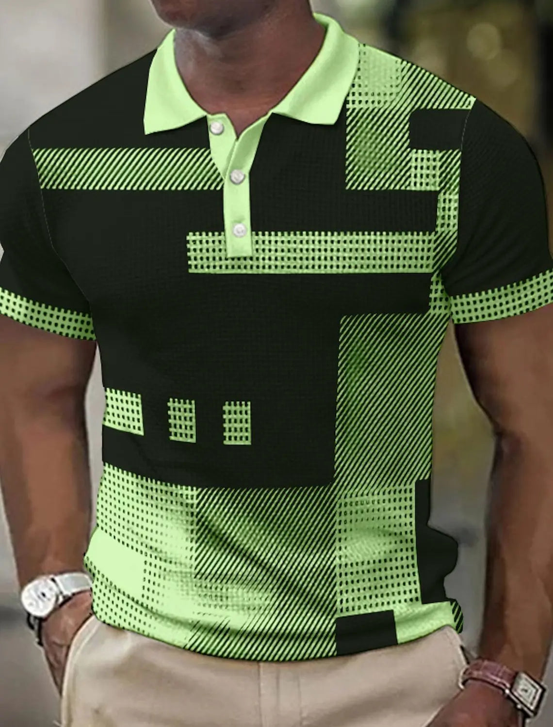Darius™ – Monochrome Grid Polo