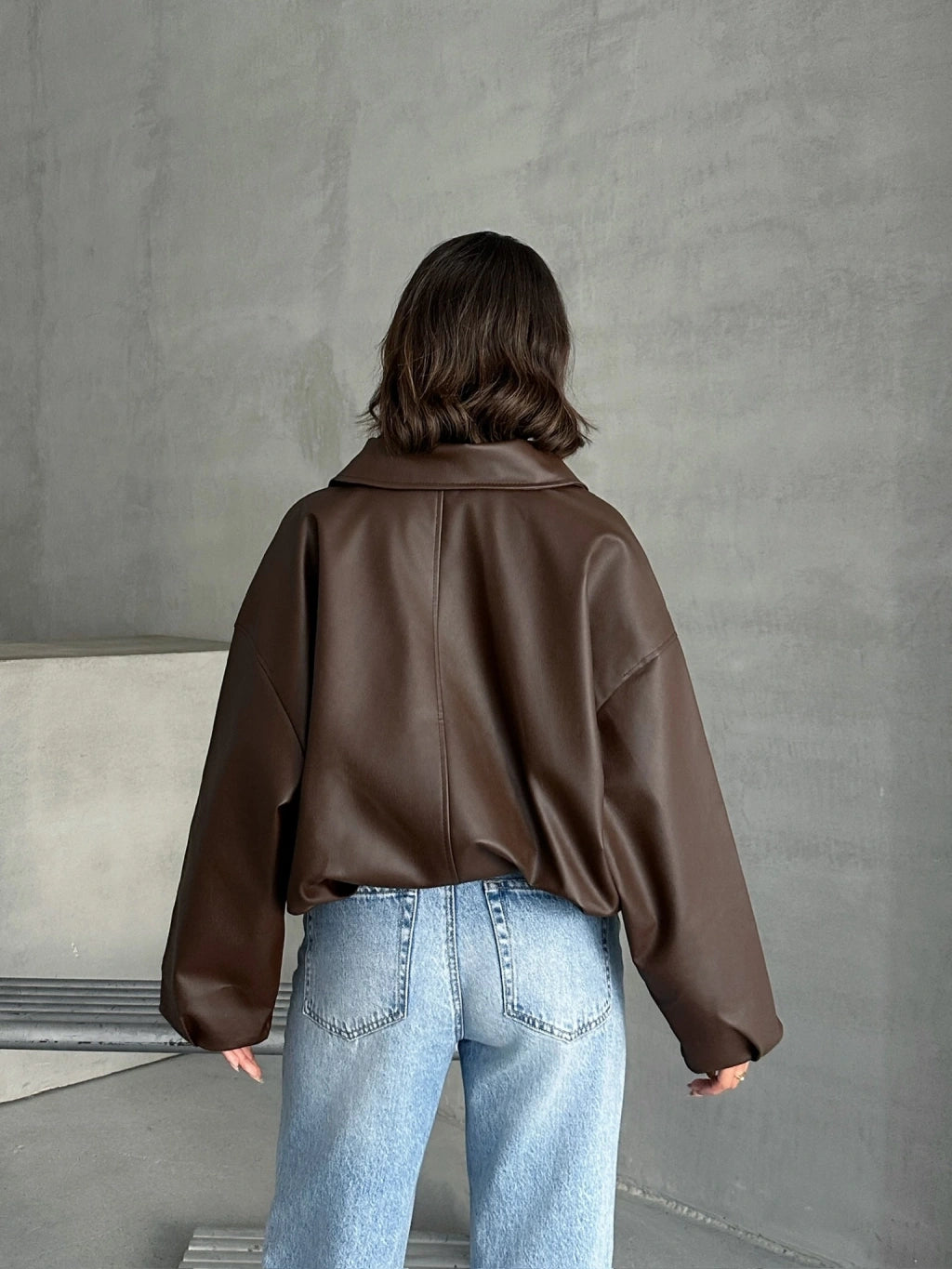 Elena – Modern Edge Leather Jacket