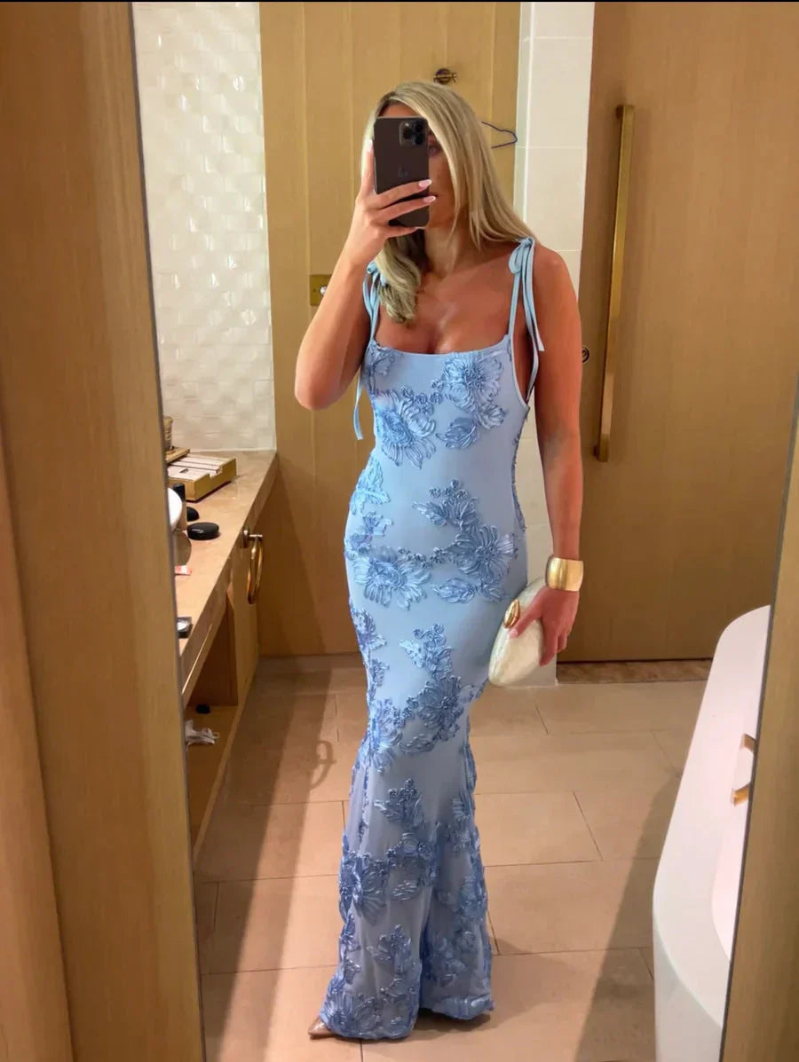 Amelia Floral Lace Gown