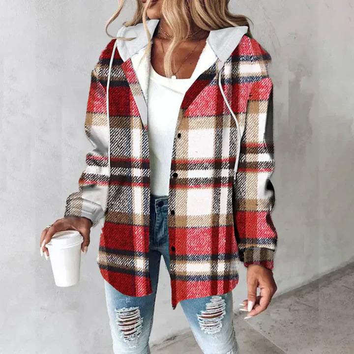 Sienna™ – Cozy Check Hooded Jacket