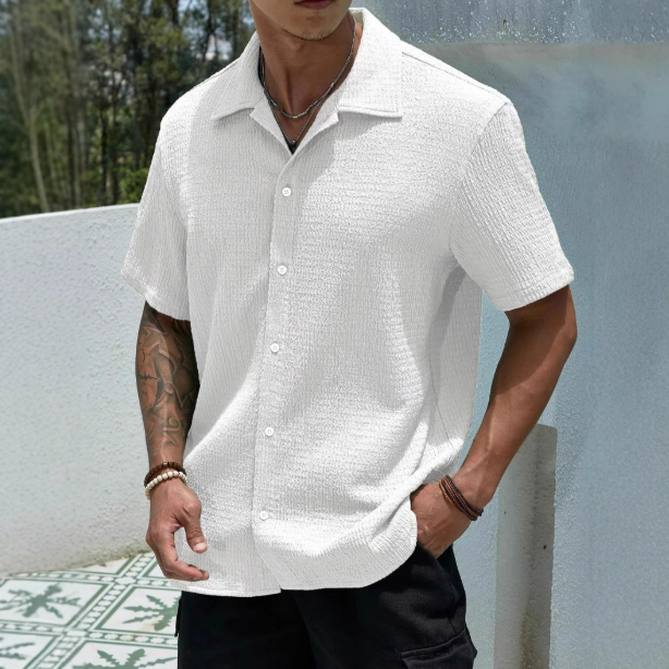 The Luca Crinkle Button Shirt